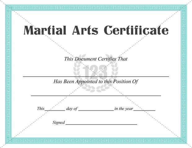 Best Martial Arts Certificate Templates For Free Download Now Template