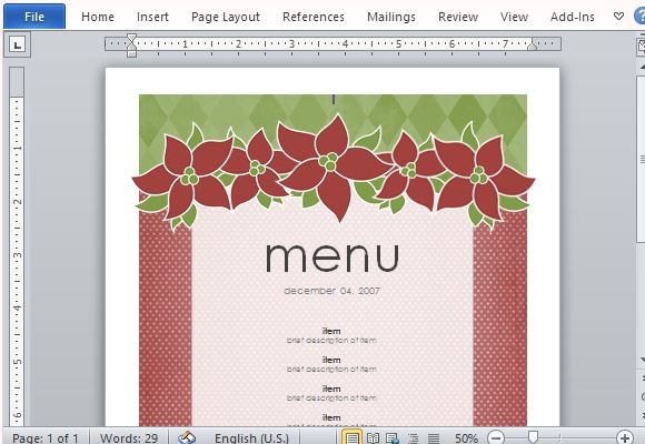 Best Menu Maker Templates For Word Free