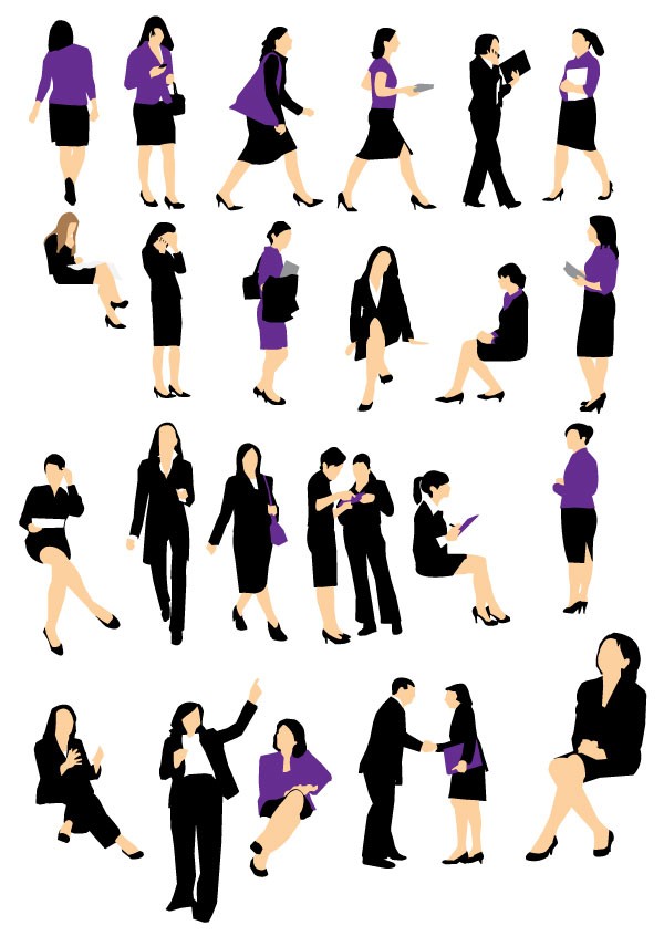 Best Of Free Vector Business People Silhouette