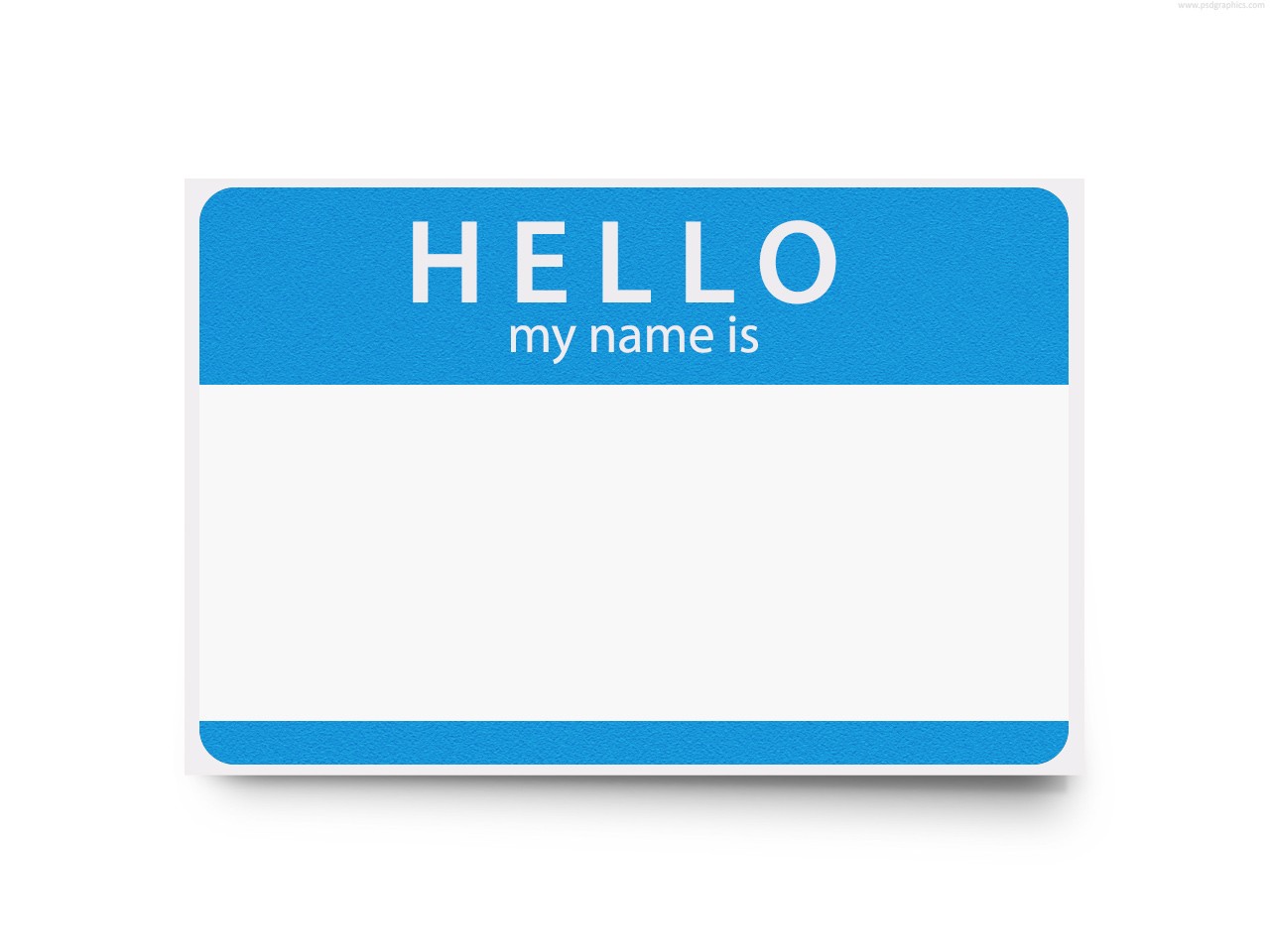 Best Photos Of Hello My Name Is Tag Template Tags