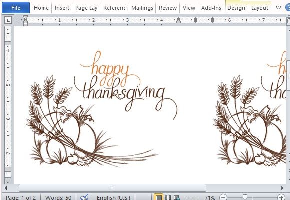 Best Thanksgiving Templates For Microsoft Word Free