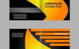 Bi Fold Brochure Empty Vector Template Print Design Bright Orange Bifold Booklet