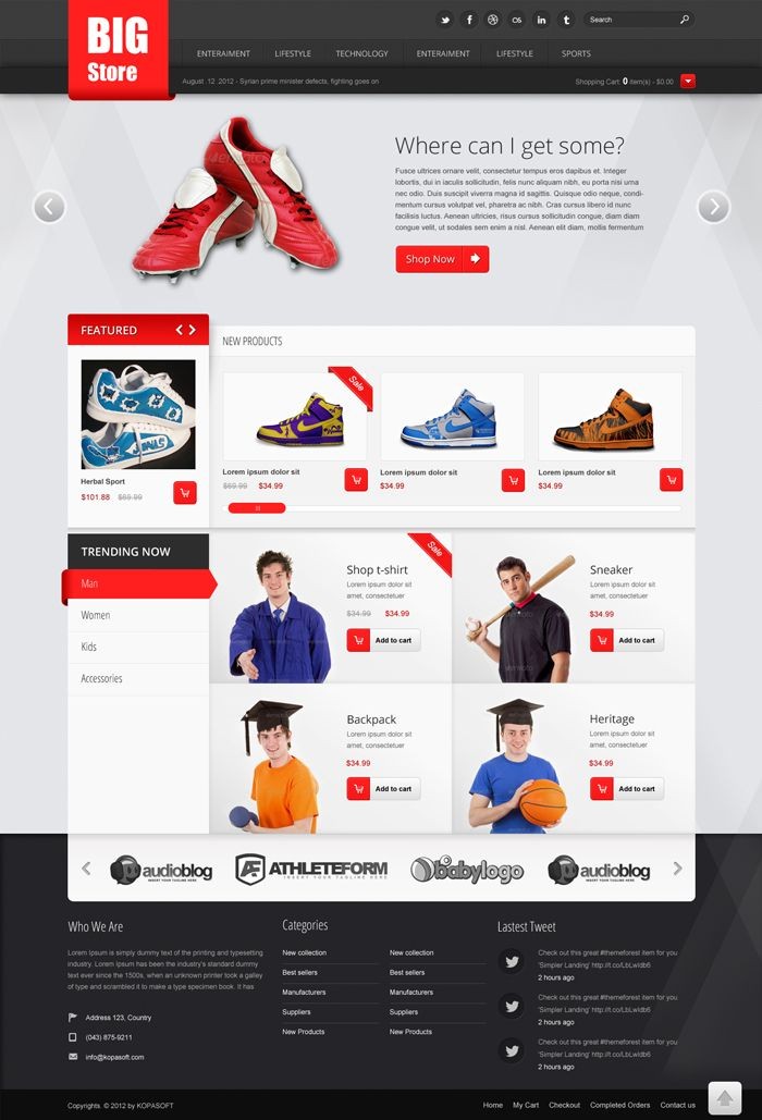 Big Store Free Ecommerce PSD Website Template Books Worth Reading Psd