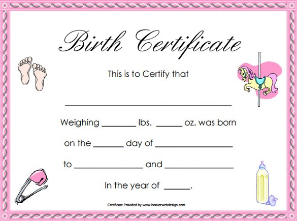Birth Certificate Template 44 Free Word PDF PSD Format Download Baby