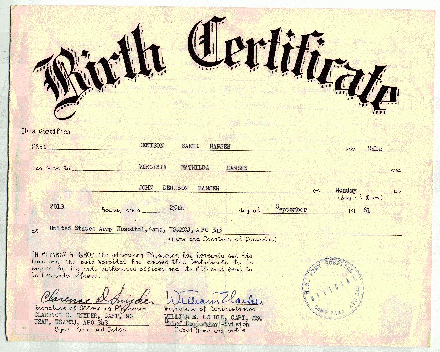 Birth Certificate Template Microsoft Word Blank Images