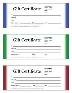 Birthday Gift Certificate Template Free Printables Pinterest Card