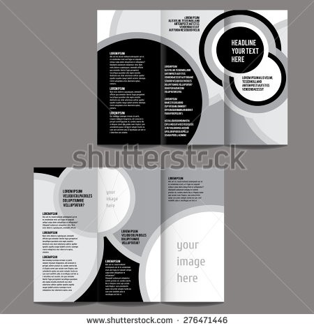 Black And White Brochure Design Template Vector