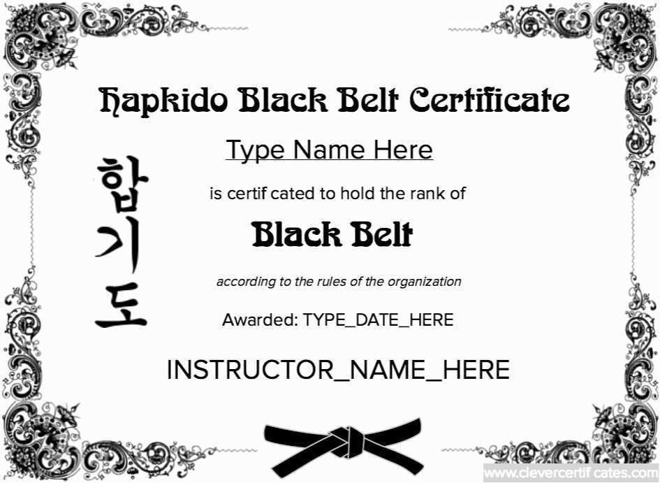 Black Belt Certification Best Of Word Experience Certificate Nra