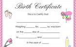 Blank Birth Certificate Template For Elements Images