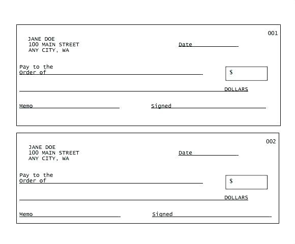 Blank Check Ordering Funny Cheque Template Free Presentation Download
