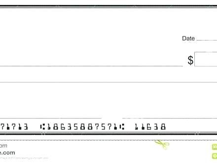 Blank Cheque Template Printable Check For Kids Free Oversized