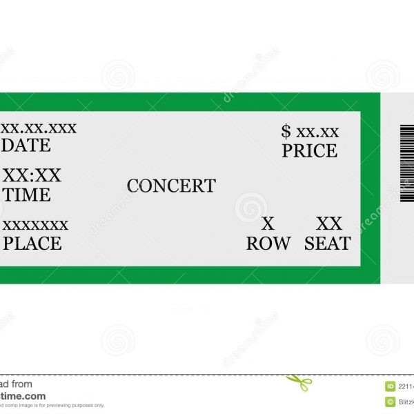 Blank Concert Ticket Clipart For Template