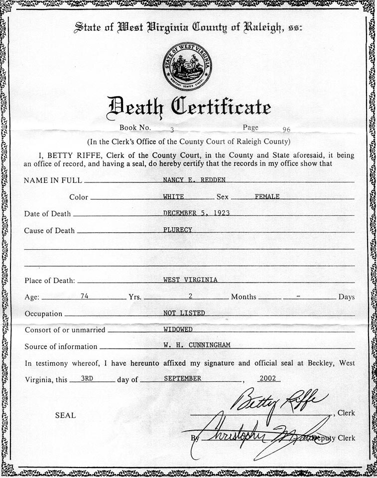 Blank Death Certificate Template Word