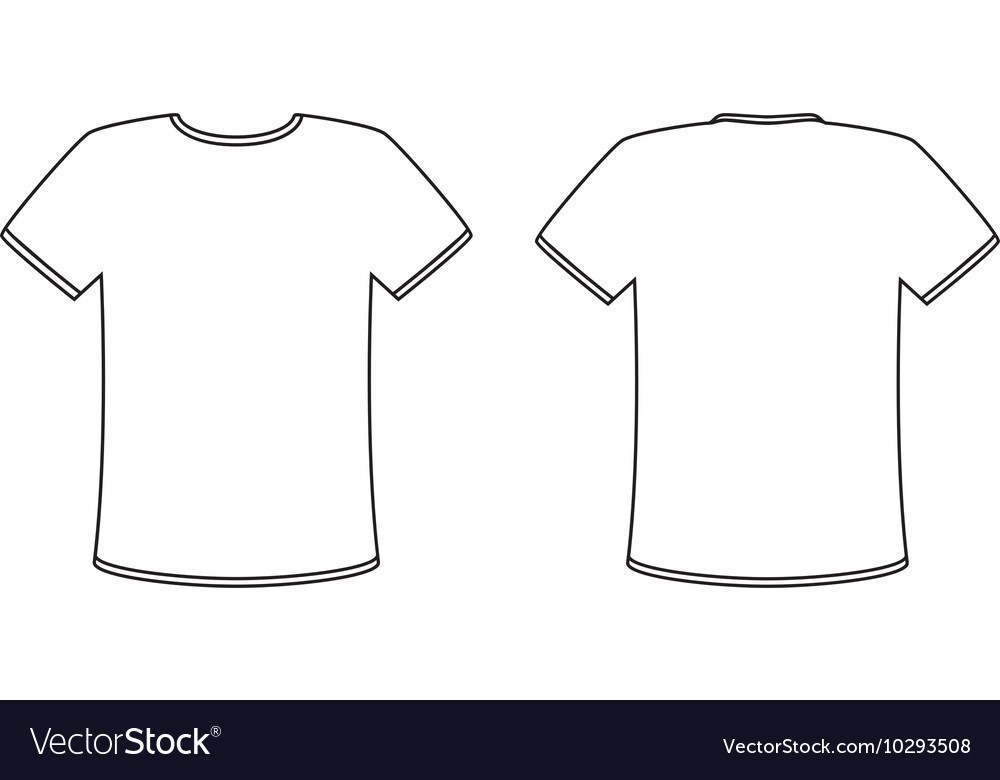 Blank Front And Back T Shirt Design Template Set Vector Image Of