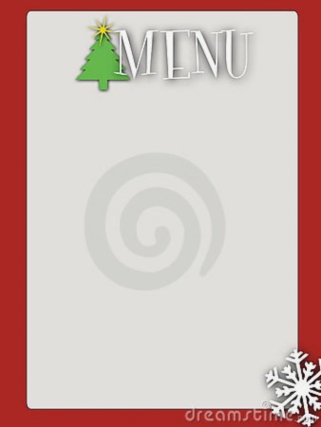 Blank Menu Templates Card Design Simple Portrayal And Background