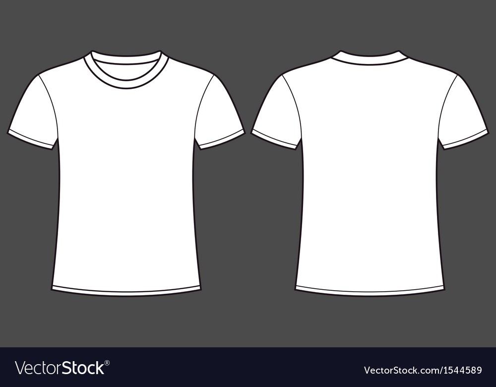 Blank T Shirt Template Front And Back Royalty Free Vector Of