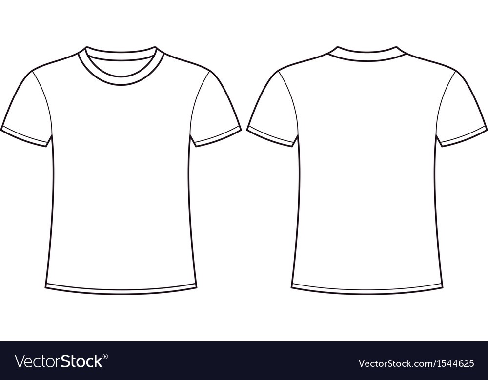 Blank Tee Shirt Template Com Front And