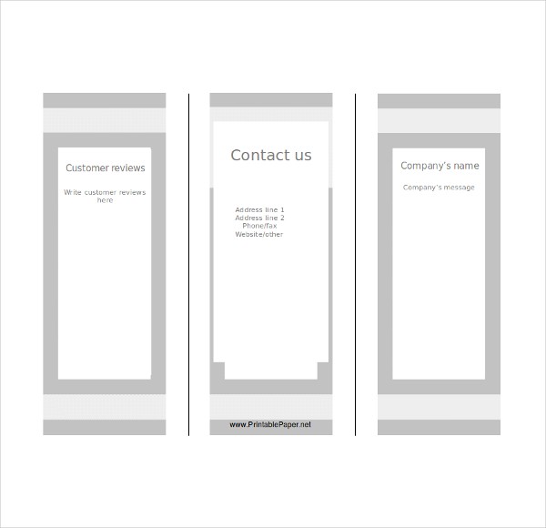 Blank Tri Fold Brochure Templates 31 Free PSD AI Vector EPS Template