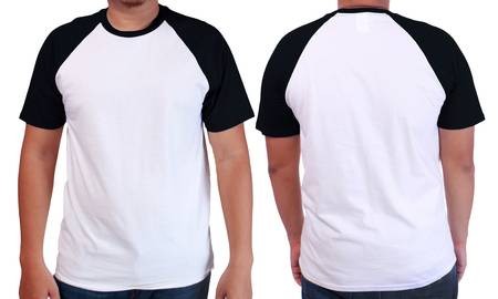 Blank Tshirt Mock Up Front And Back View Isolated On White T Shirt Mockup
