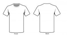 Blank Tshirt Template Vector Front And Back TShirt T Shirt Outline