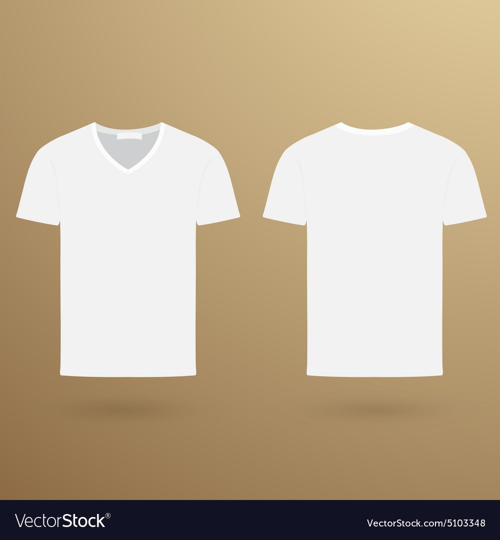 Blank V T Shirt Template Front And Back Royalty Free