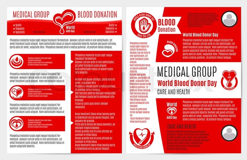 Blood Donation Medical Brochure And Poster Template Healthcare Aids