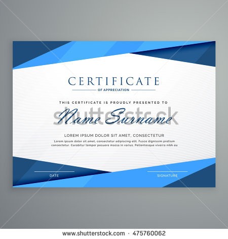 Blue Certificate Ukran Agdiffusion Com Template