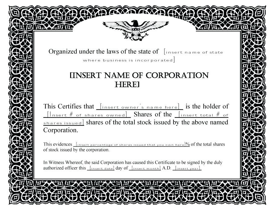 Bond Certificate Template Make Your Own Stock Gift