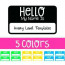 Brag Tag Template Free Cloud Page Printable Hello My Name Is Label