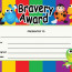Bravery Award Certificates Children S Templates