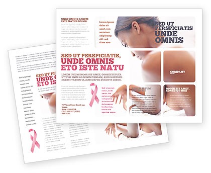 Breast Cancer Brochure Template Design And Layout Download