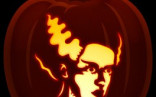 Bride Of Frankenstein Orange And Black Pumpkins Free Pumpkin Carving Patterns