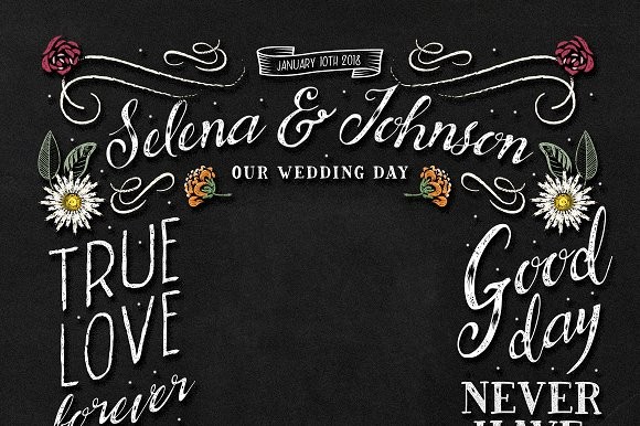 BrideChalk Typeface Script Fonts Creative Market Wedding Chalkboard