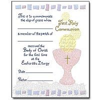 Brilliant Ideas For First Communion Certificate Template