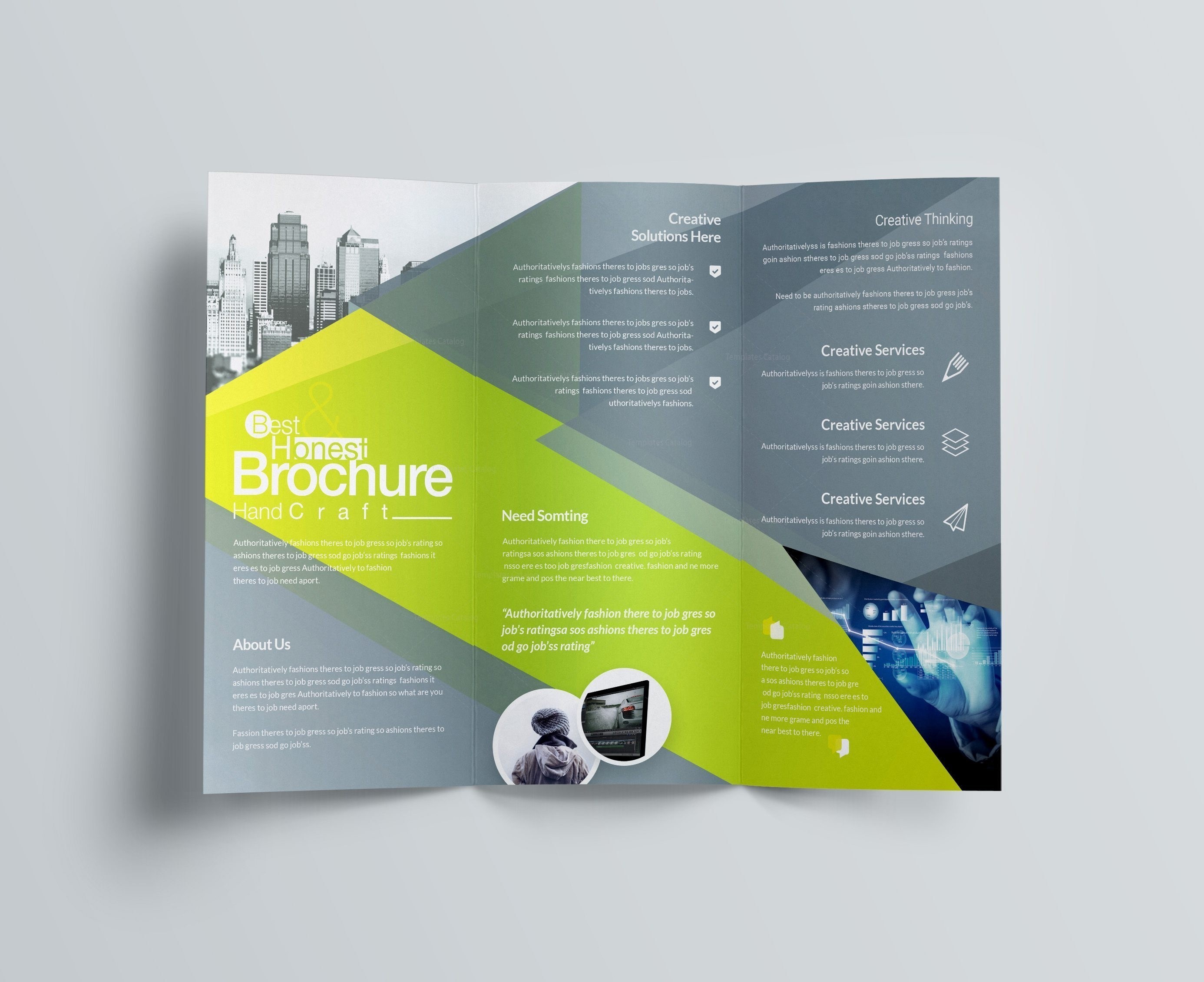 Brochure Design Psd Templates Free Download Two Fold
