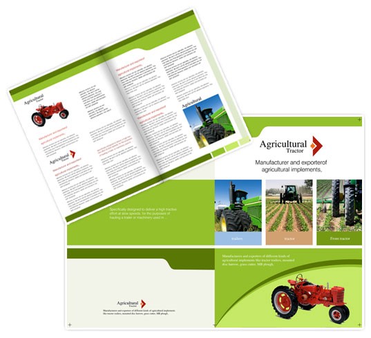 Brochure Template For Agricultural Implements Agriculture Design