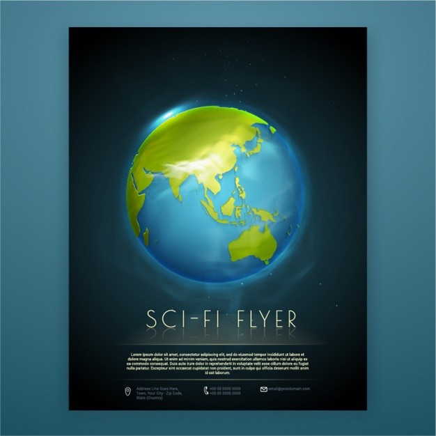 Brochure Template With Planet Earth Vector Premium Download Templates