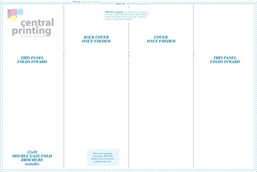 Brochure Templates Central Printing 8 5 X 11 Template