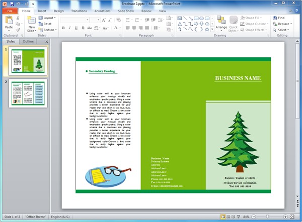 Brochure Templates For PowerPoint Powerpoint Pamphlet Template