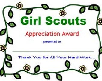 Brownie To Junior Bridging Girl Scouts Certificate Etsy Scout Of