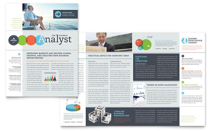 Business Analyst Newsletter Template Design Templates