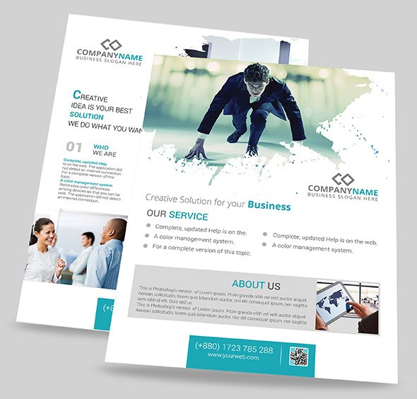 Business Brochure Psd Template Templates Free Corporate Flyer