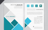 Business Brochure With Squares Vector Free Download Flyer