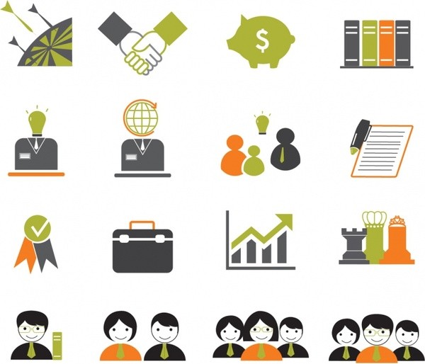 Business Icons Free Vector In Adobe Illustrator Ai