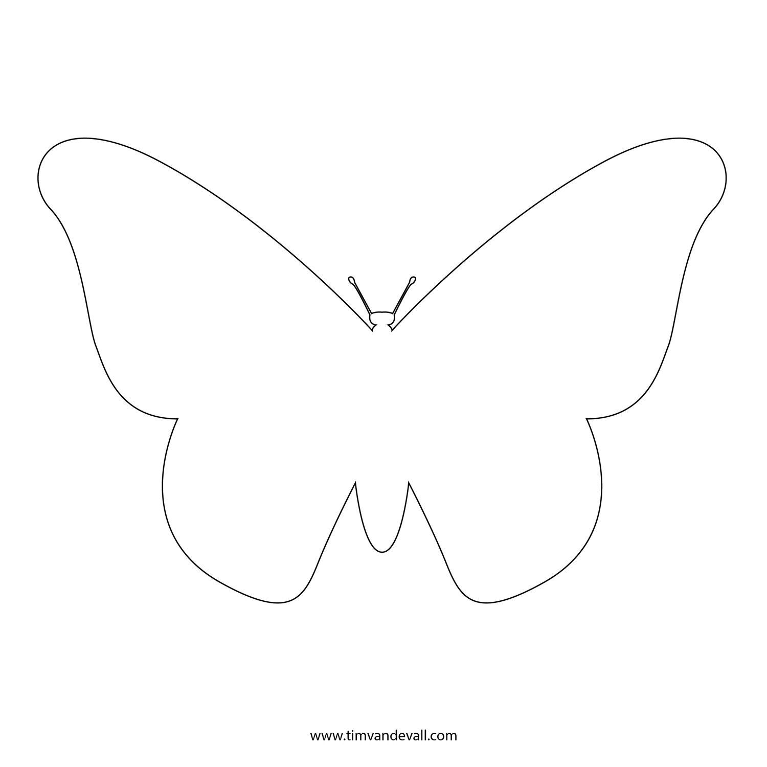 Butterfly Outline Clipart Unique Download Coloring Pages Templates Free