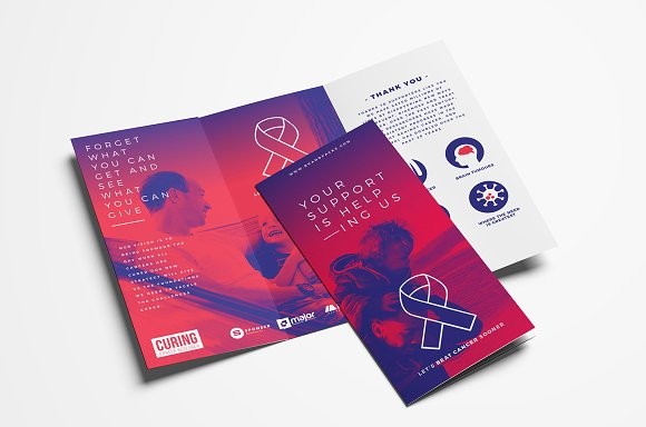 Cancer Charity Tri Fold Brochure S Creative Market