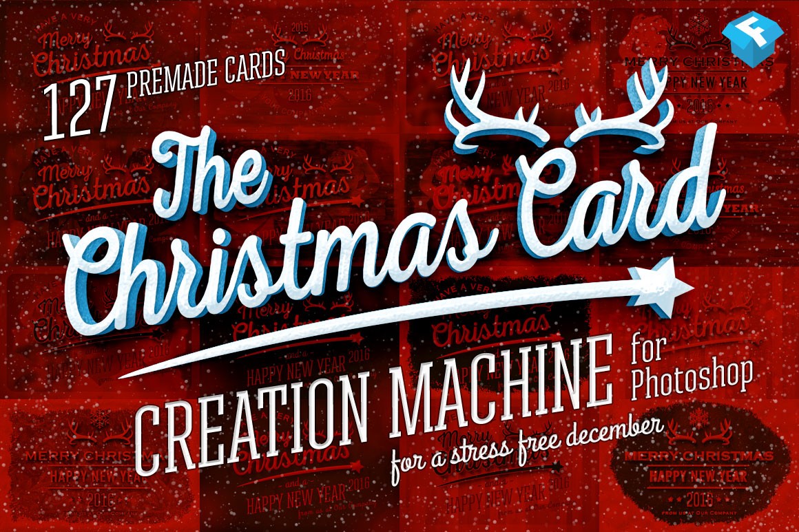 Card Templates For Use In Photoshop And Illustrator Christmas