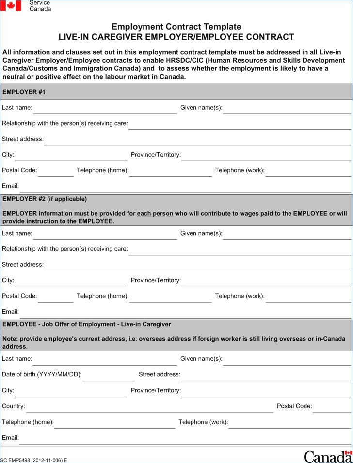 Caregiver Agreement Form Ibov Jonathandedecker Com Contract