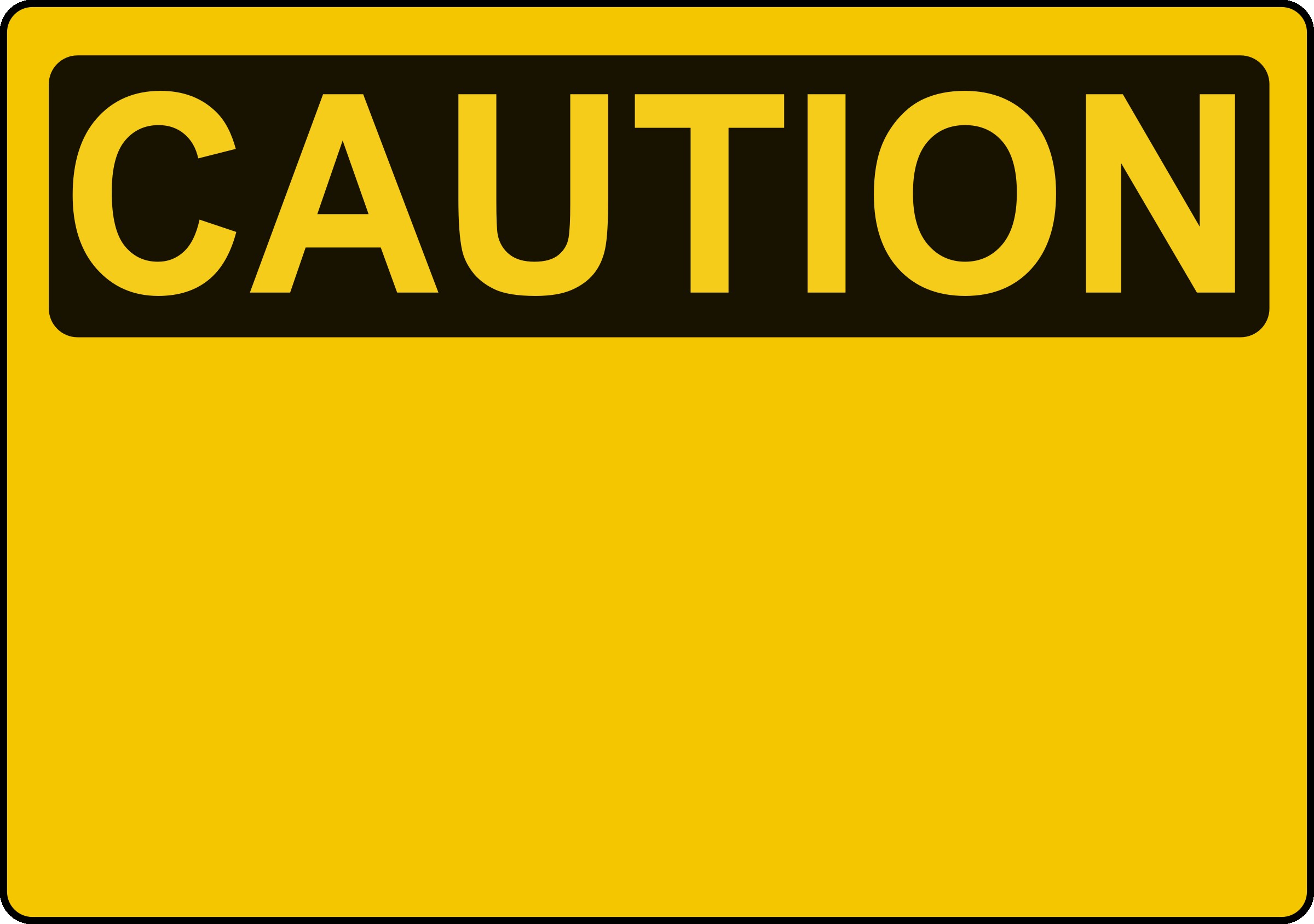 Caution Sign Template By Rones On Safety Templates