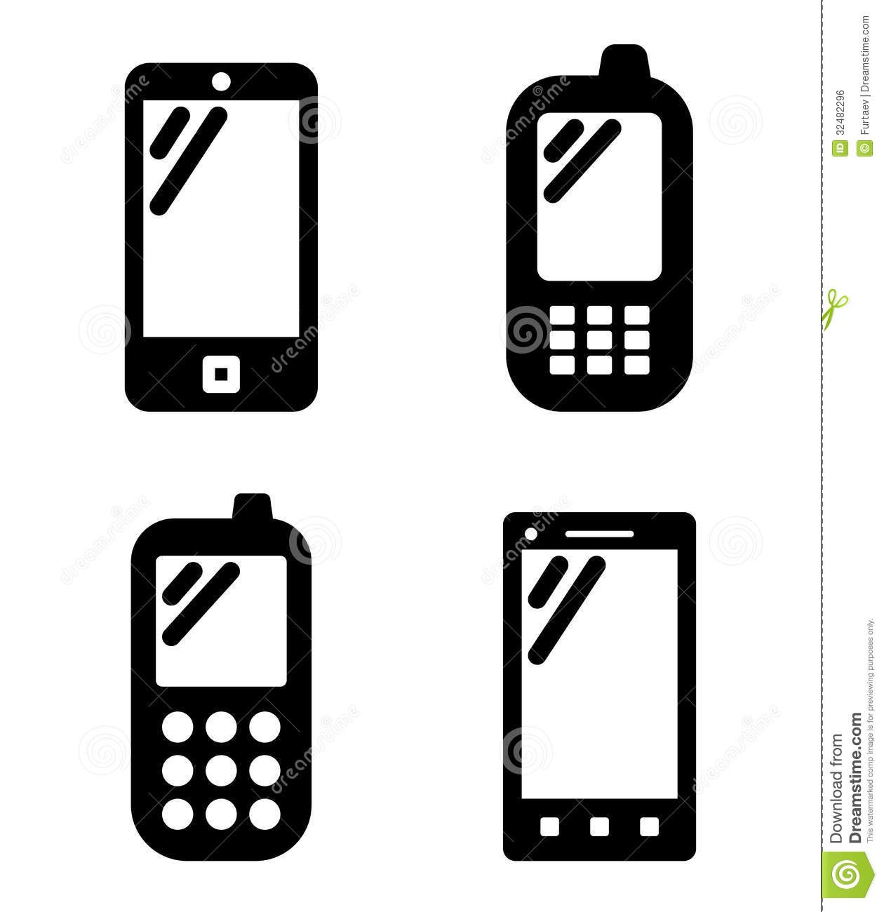 Cell Phone Signs Stock Vector Illustration Of Design 32482296 Free Mobile